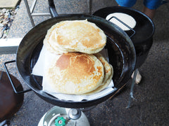 www.aussiecampfirekitchens.com Swinging Hot Plate and Grill with Aussie BBQ Pan Kit