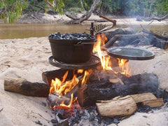 Aussie Campfire Kitchens Swinging Hot Plate and Grill www.aussiecampfirekitchens.com