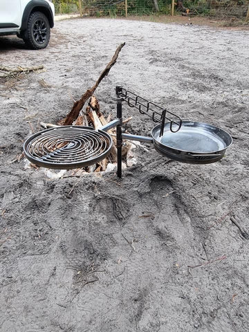 Swinging Grill, Cradle & BBQ Pan