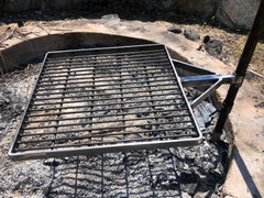 Sqaure Grill Aussie Campfire Kitchens 100% Australian Made www.aussiecampfirekitchens.com